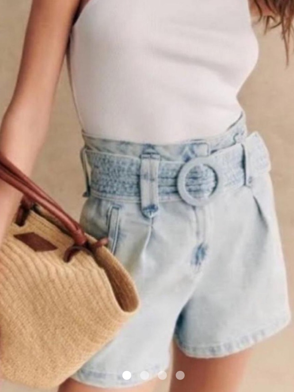 Sezane Deia Denim Shorts